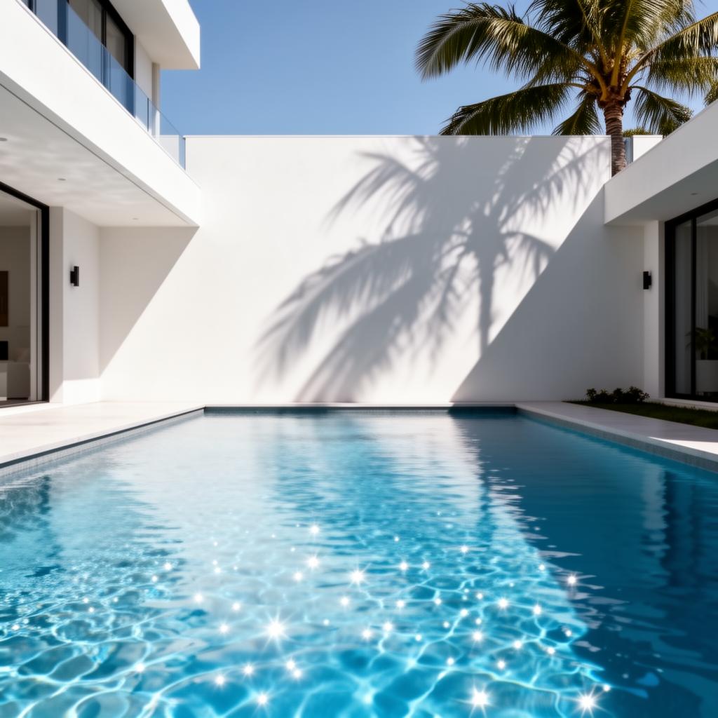 A spotless backyard pool